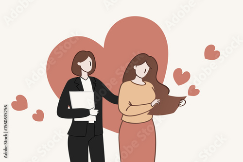 Compassion, support or help other who facing difficulty, empathy or sympathy, kindness or love to take care, heal feeling or giving care concept, young woman giving compassion to help colleagues.