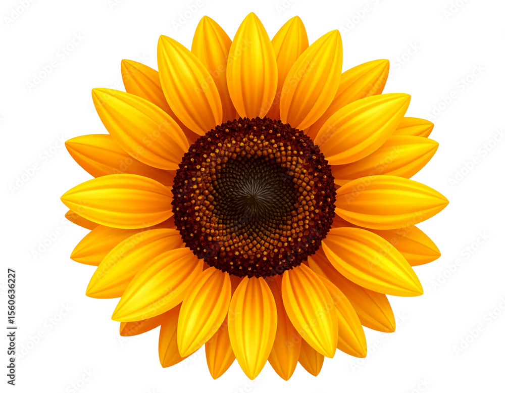Sunflower head, isolated transparent background. Sunflower head, isolated transparent background.