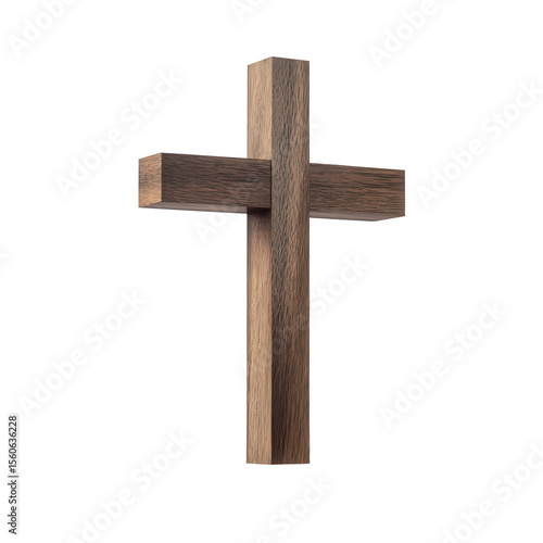 Wallpaper Mural Wooden Cross on White - Symbol of Faith Torontodigital.ca