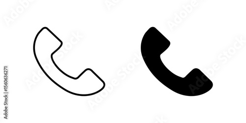 Modern phone icon set ideal for mobile technology, communication, and app interfaces.