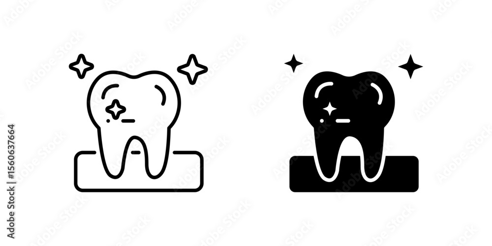 Obraz premium Clean teeth care icon set representing dentistry, oral hygiene, and dental health. Perfect for medical, wellness, and clinic themes.