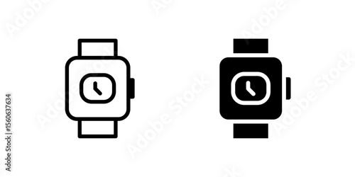 Modern smartwatch icon set symbolizing wearable technology, gadgets, and digital devices. Perfect for fitness, health, and communication themes.