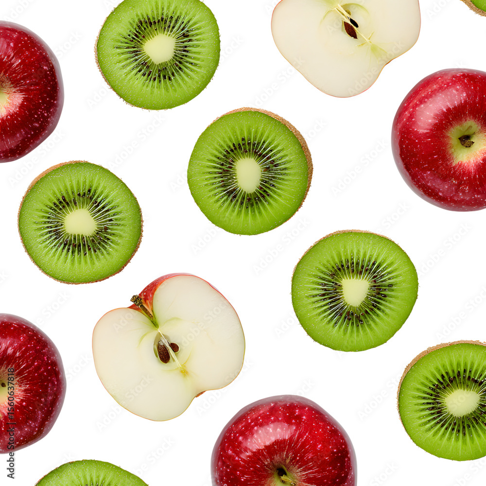 Fototapeta premium kiwi and apple