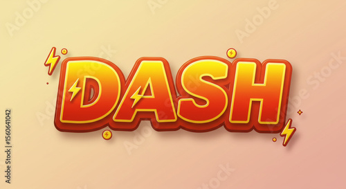 Dynamic Dash Text Effect Bold, Energetic Typography Design