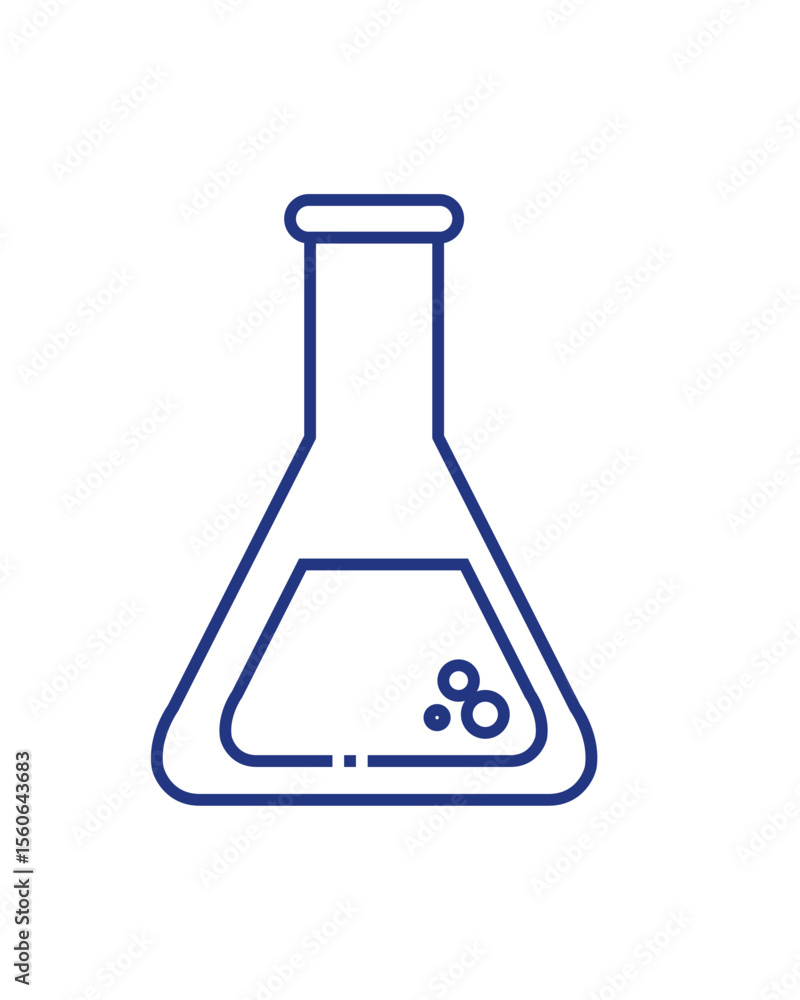 Line Chemistry Test Tube Icon for Experiments Line Chemistry Test Tube Icon for Experiments