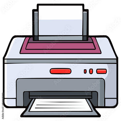 Computer printer illustration 