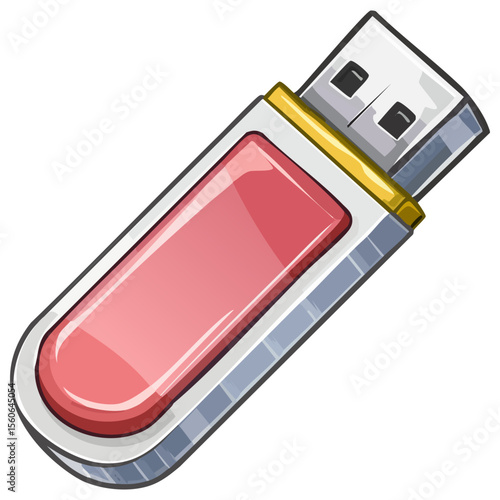 USB flash drive illustration isolated 