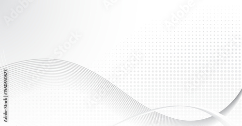 Sleek Silver Wave Pattern Background with Subtle Halftone Dots, Elegant Minimalist Design for Modern Presentations and Digital Media Projects, High-Resolution Texture