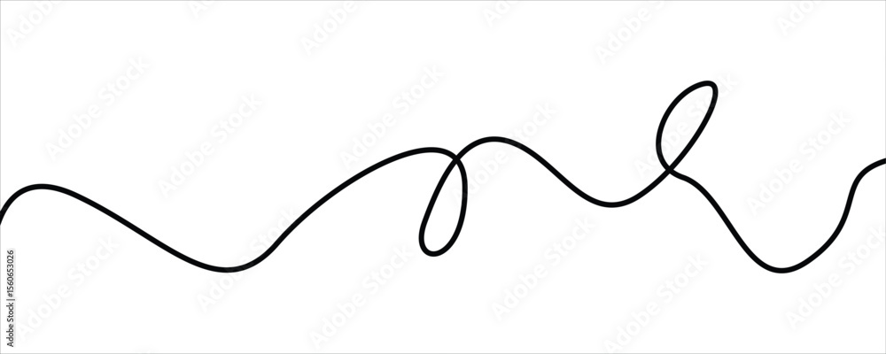 Fototapeta premium Abstract Continuous Line Vector 