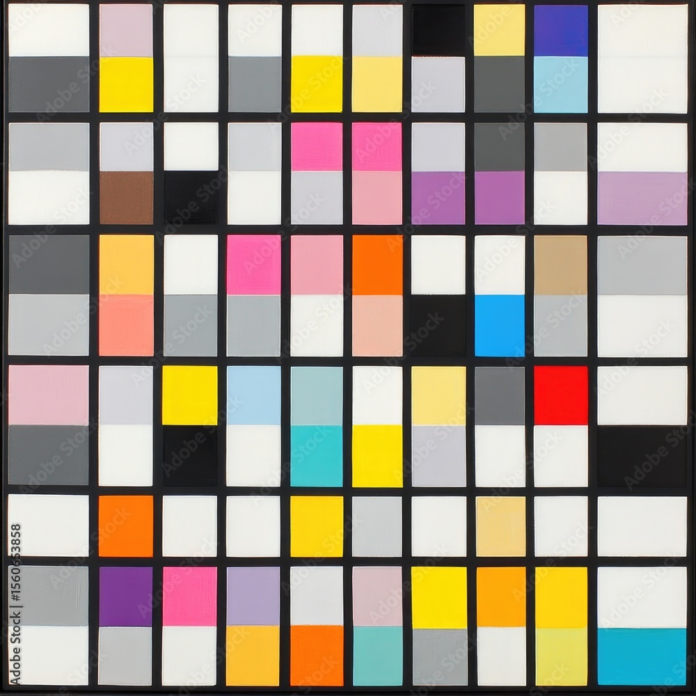 Fototapeta premium Abstract grid of colored squares