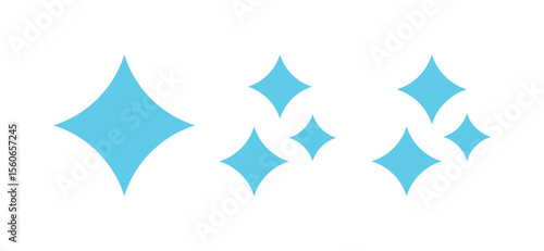 Sparkle and Shine Icons - Cleanliness and Magic Effect Symbols