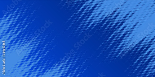 Dynamic abstract blue halftone background with diagonal speed lines. Perfect for modern designs, tech themes, comic-style effects, and energetic visual projects.