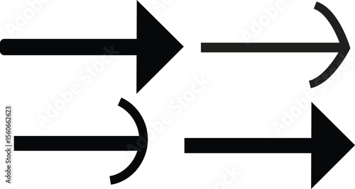 Black straight arrow right side direction icon png file type on transparent background for apps, website, UI, logo, designs ,Black straight arrow icon pointing right side direction on transparent