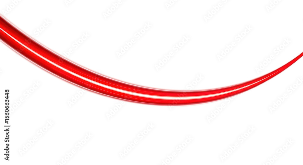 Curved Red Light Trails with Motion Blur Effect against Black Background Isolated Transparent Background Curved Red Light Trails with Motion Blur Effect against Black Background Isolated Transparent Background
