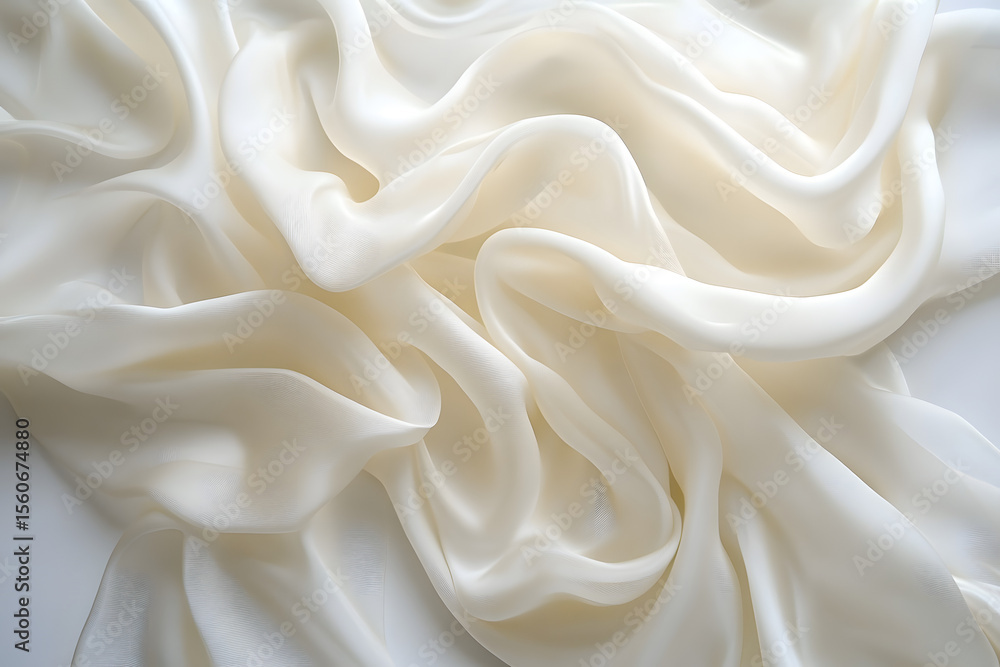 Crumpled and wavy, luxury white silk or satin fabric with smooth surface. Luxurious background design. In Sepia toned. Retro style Crumpled and wavy, luxury white silk or satin fabric with smooth surface. Luxurious background design. In Sepia toned. Retro style