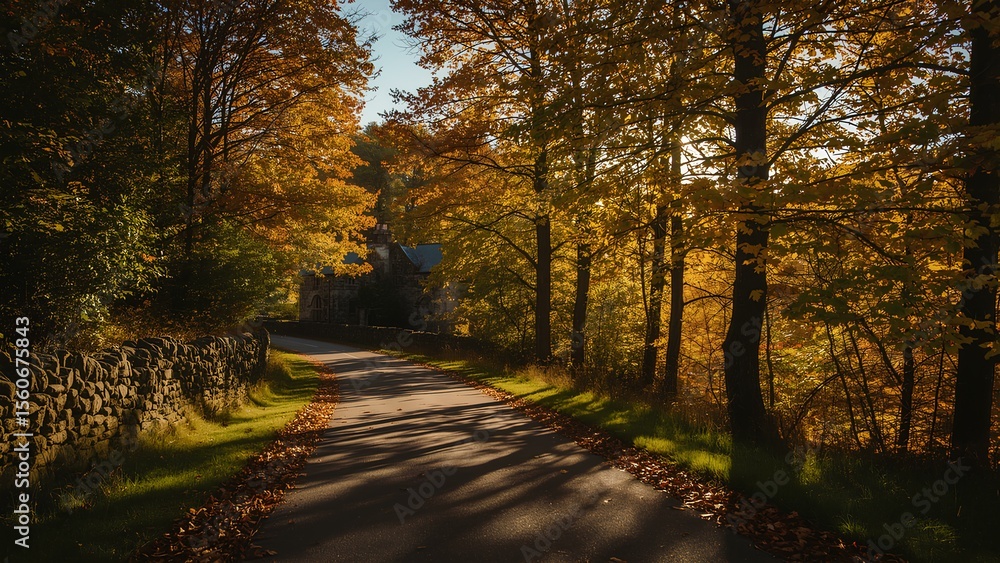 Naklejka premium autumn forest