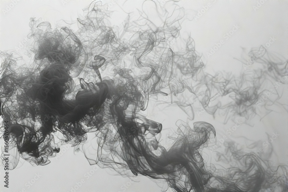 Obraz premium Smoke on white background, White smoke on white background