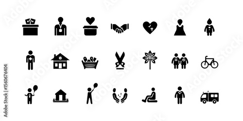 Silhouette Charity & Non-Profit Icons