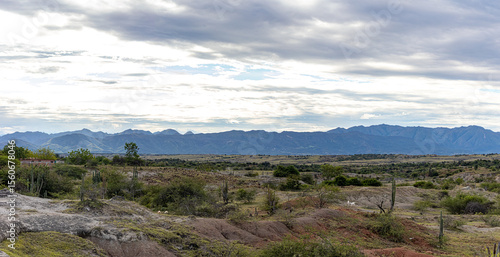 mountain landscape with blue sky Tatacoa Desert