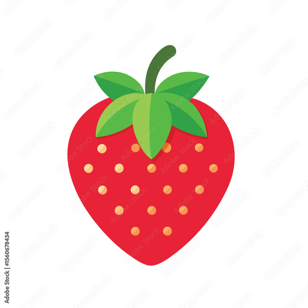 Obraz premium vector icon of strawberry isolated on white background