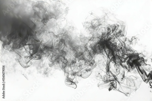 Smoke on white background, White smoke on white background