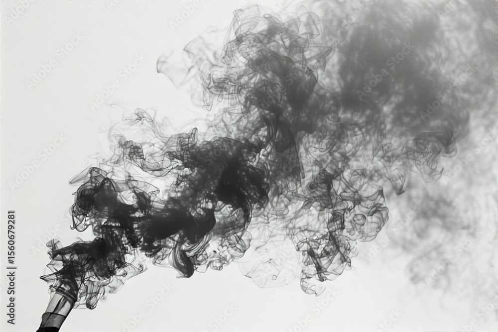 Fototapeta premium Smoke on white background, White smoke on white background