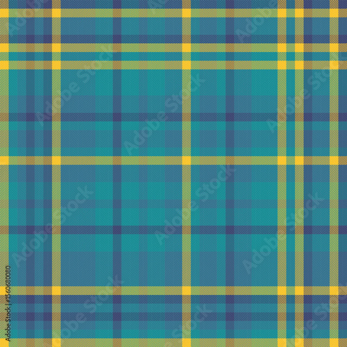 Classic tartan pattern in blue and yellow. Ideal for backgrounds, textiles, or graphic design. A versatile design element with a traditional feel.