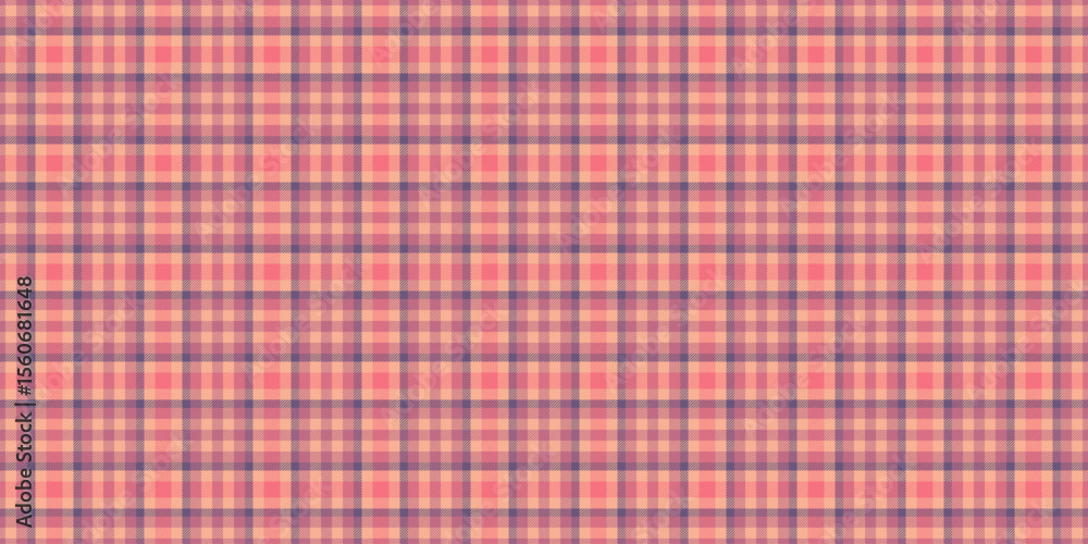 Naklejka premium Blanket textile seamless tartan, multi vector texture background. Warmth check fabric pattern plaid in red and orange colors.