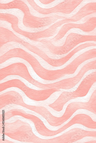 Abstract wavy pink and white pattern