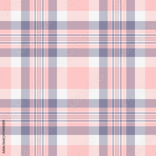 Elegant pastel pink and gray plaid pattern.  Perfect for textile design, apparel, wallpaper, or website backgrounds.  Soft, delicate colors evoke feelings of calmness and femininity.