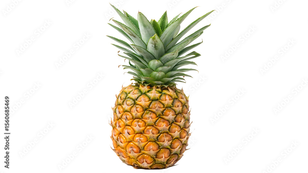 Pineapple isolated on a white background PNG. AI GENERATED. Pineapple isolated on a white background PNG. AI GENERATED.
