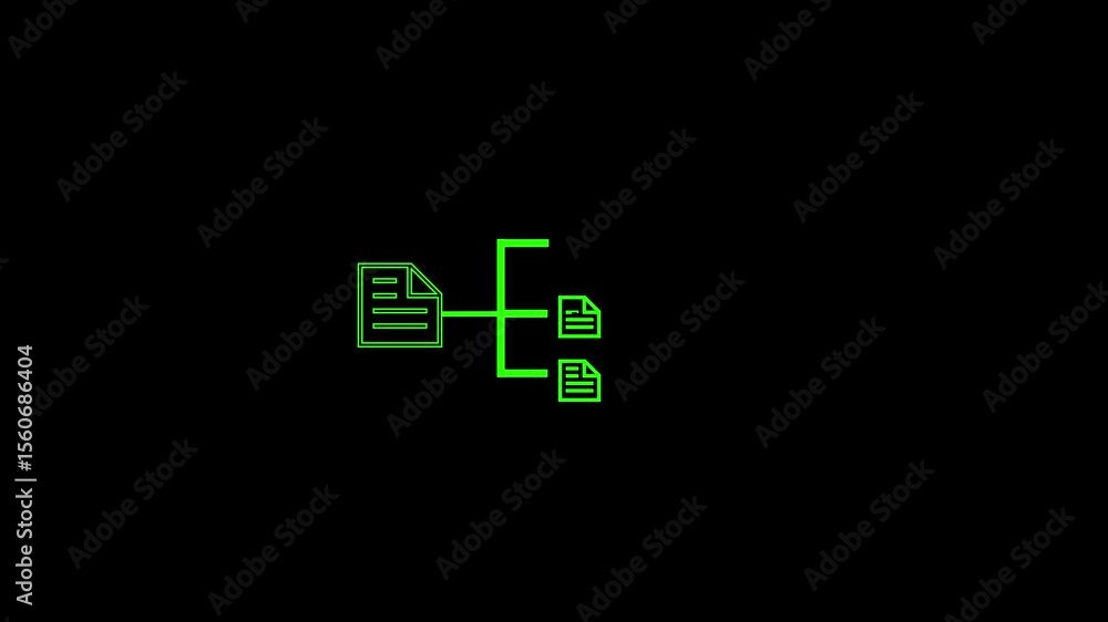 Glowing Folder Icon Animation. Neon Data Connection Hub Motion Graphics for Technology, Server, UI, Web, and App Interface Design. 4K eye-catching motion Glowing Folder Icon Animation. Neon Data Connection Hub Motion Graphics for Technology, Server, UI, Web, and App Interface Design. 4K eye-catching motion