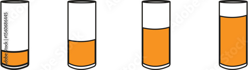 Beer and wine glass set for party celebration with drinks and crystal mugs on white background