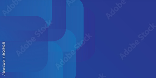 Abstract blue geometric background. Dynamic shapes composition