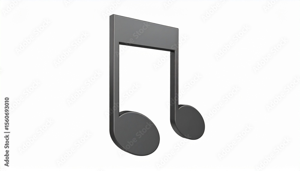 Dark gray musical note rendering, representing melodic rhythmic elements against transparent backdrop, symbolizing harmonic musical expression
Dark gray musical note rendering, representing melodic rhythmic elements against transparent backdrop, symbolizing harmonic musical expression