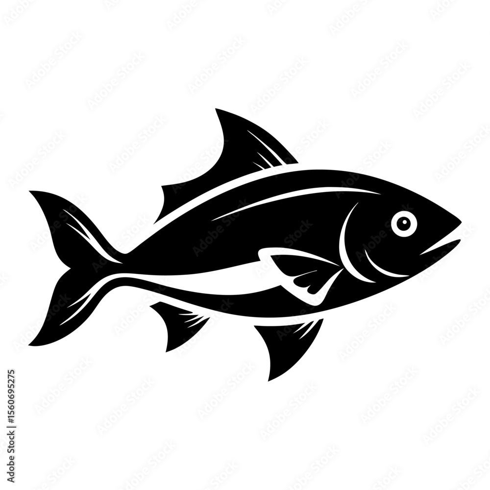 Fototapeta premium Fish silhouette