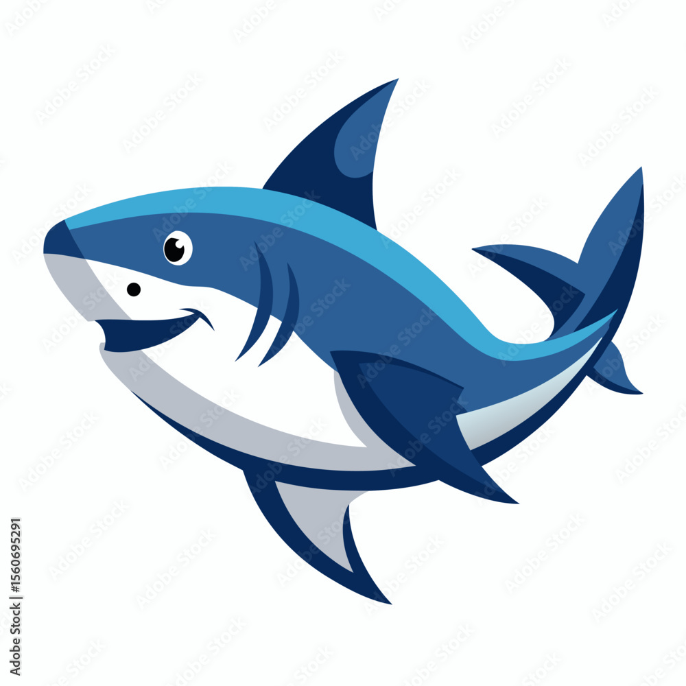 Fototapeta premium shark cartoon