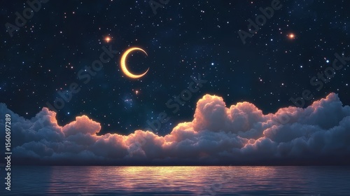 night, sky ,stars ,clouds