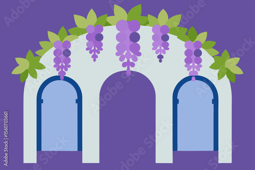 ivy covered castle summer flowers