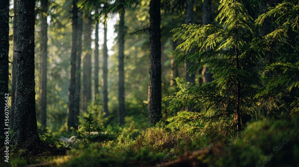 Obraz premium Cozy summer forest