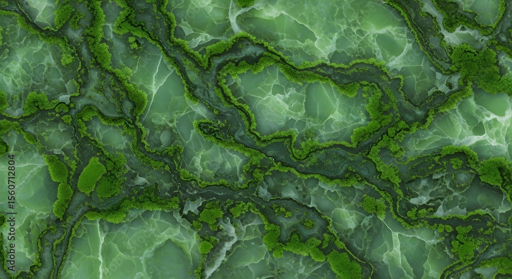 Obraz premium Stunning Green Marble Texture High-Resolution Background Image