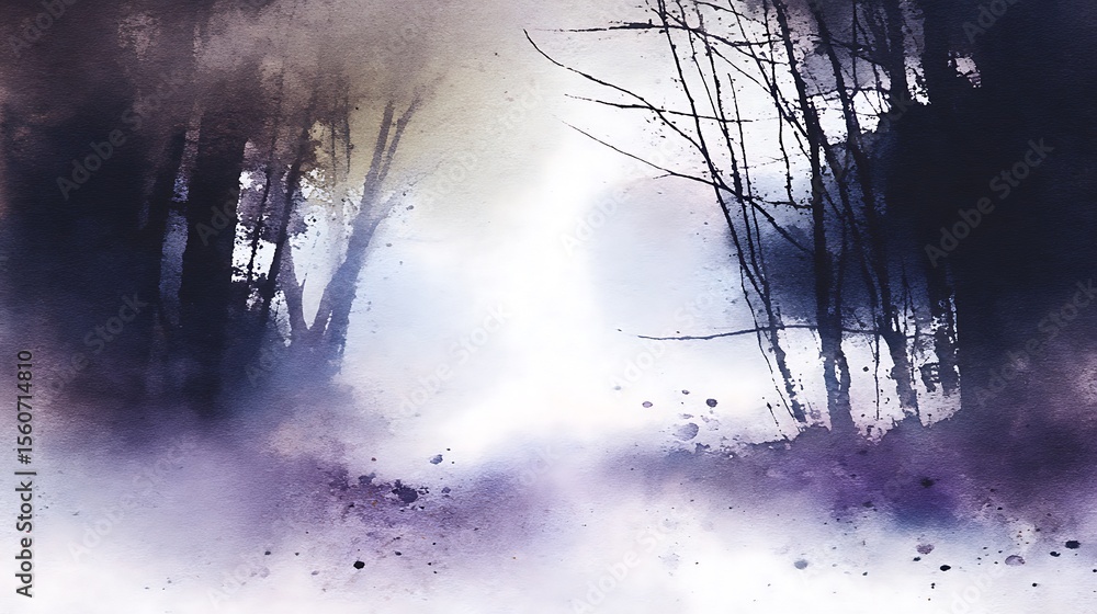 Obraz premium Misty forest path (1)