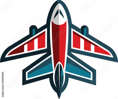 Airplane Logo icon Vector with white background and editable