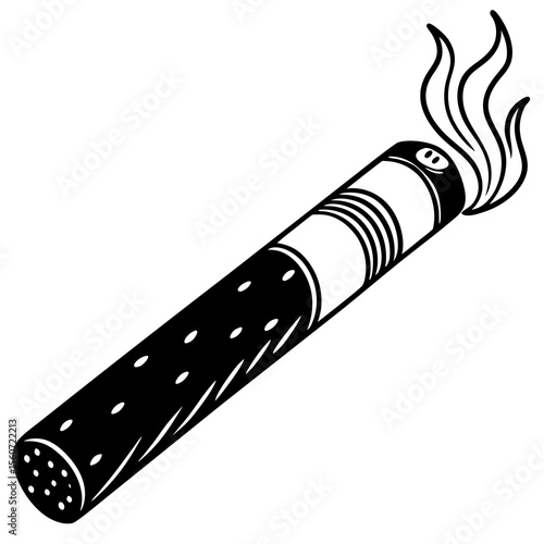 cigarette on black background