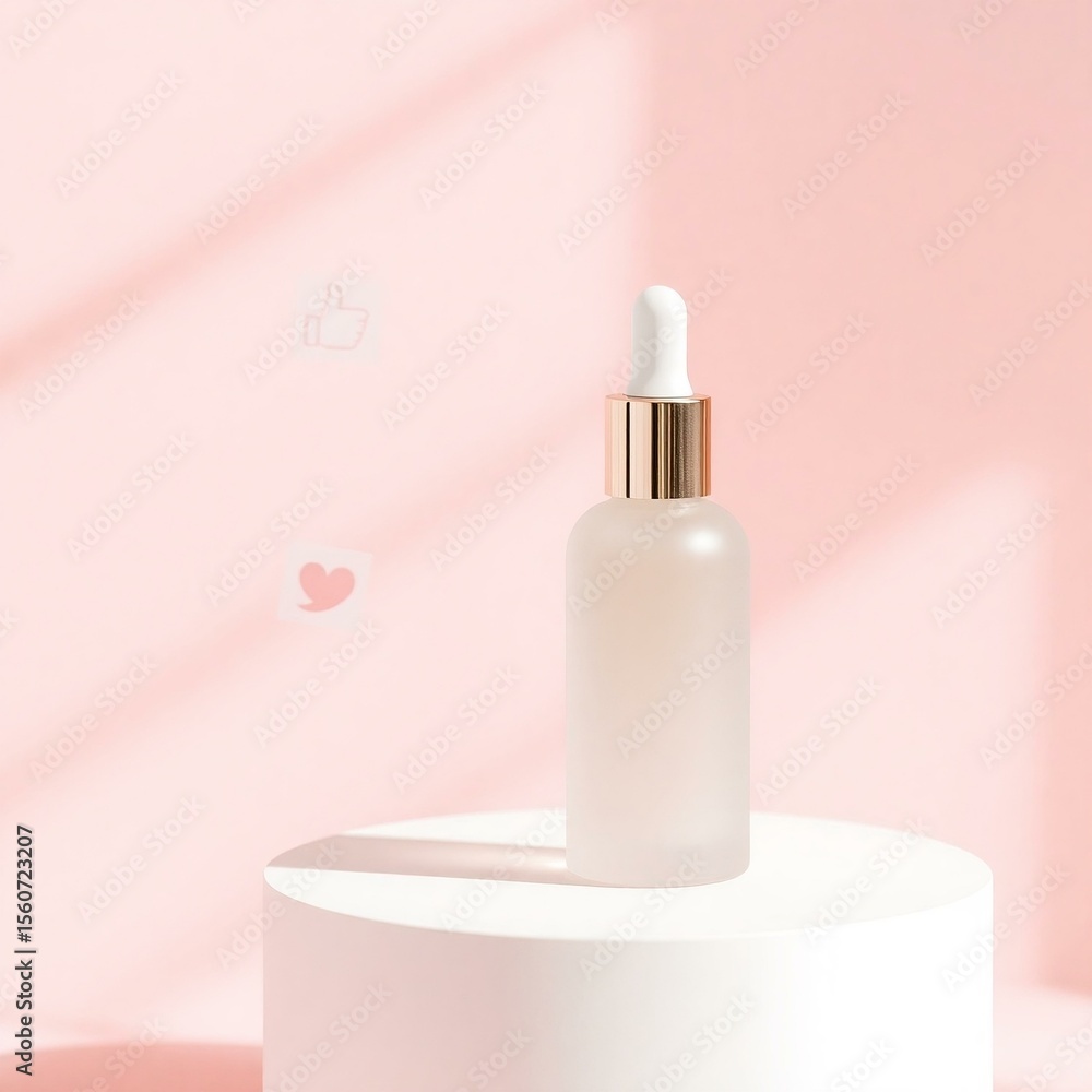 Elegant Cosmetic Bottle Displayed in Natural Light Elegant Cosmetic Bottle Displayed in Natural Light