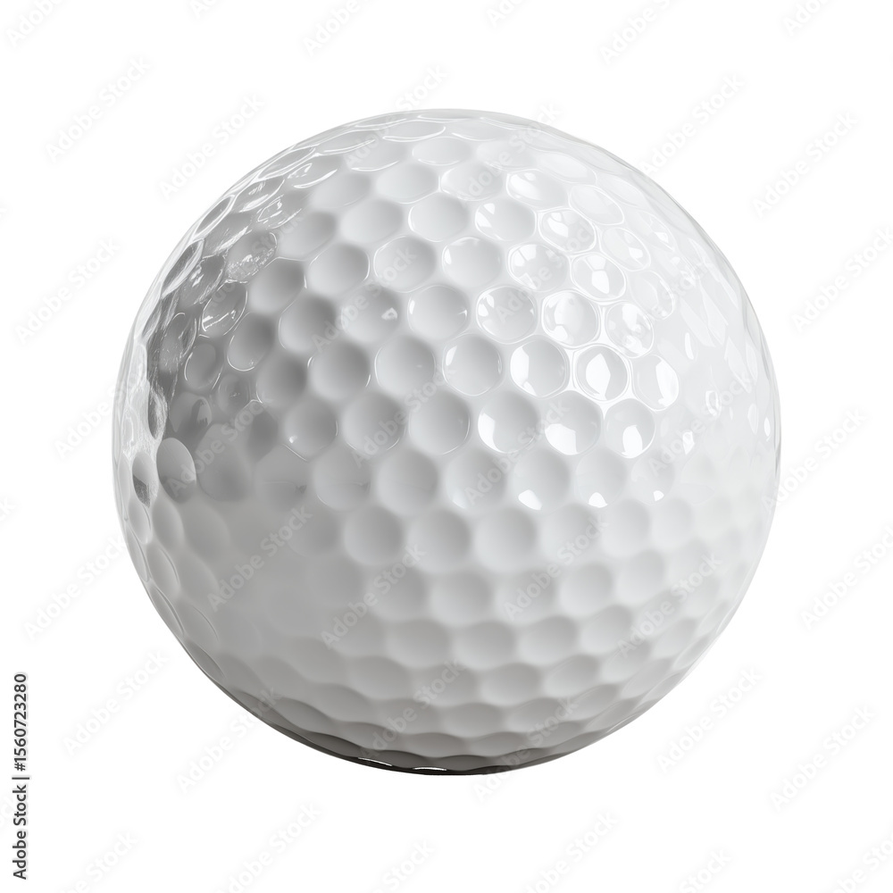 White Golf Ball Dimpled Surface isolated on a transparent background sport White Golf Ball Dimpled Surface isolated on a transparent background sport