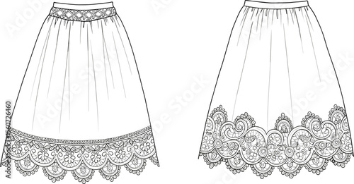 Technical flat sketch of a women's sleeveless midi dress featuring a full button-front, tied waist, and patch pockets, ideal for casual apparel design.
