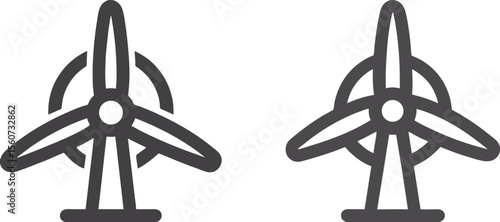 Wind Turbines Icon Set