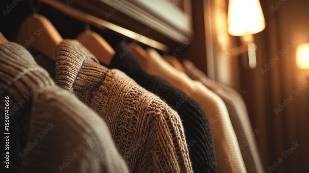 Fototapeta premium Wardrobe in cozy interior