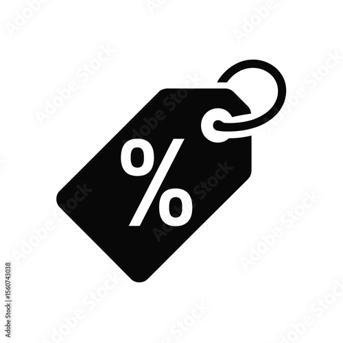 Discount tag with percentage sign icon